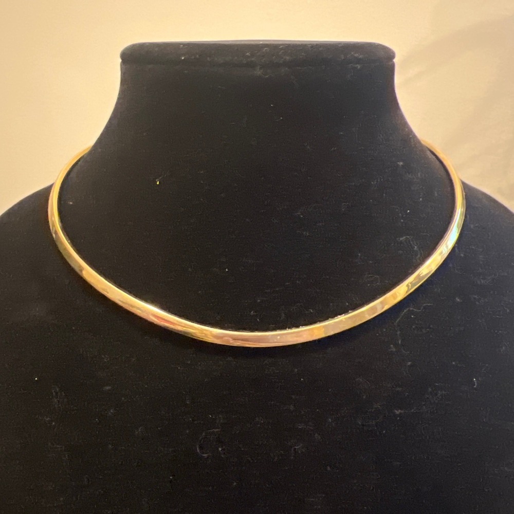 Premier Designs Gold Tone Torque Collar Necklace Minimalist  Choker‎